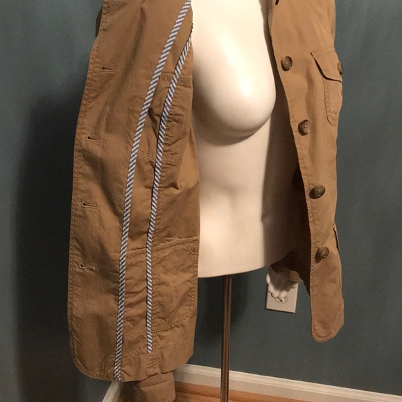 Lands’ End Cargo Khaki Military Inspired Workwear Jacket Medium - Picture 5 of 6